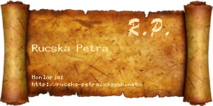 Rucska Petra névjegykártya